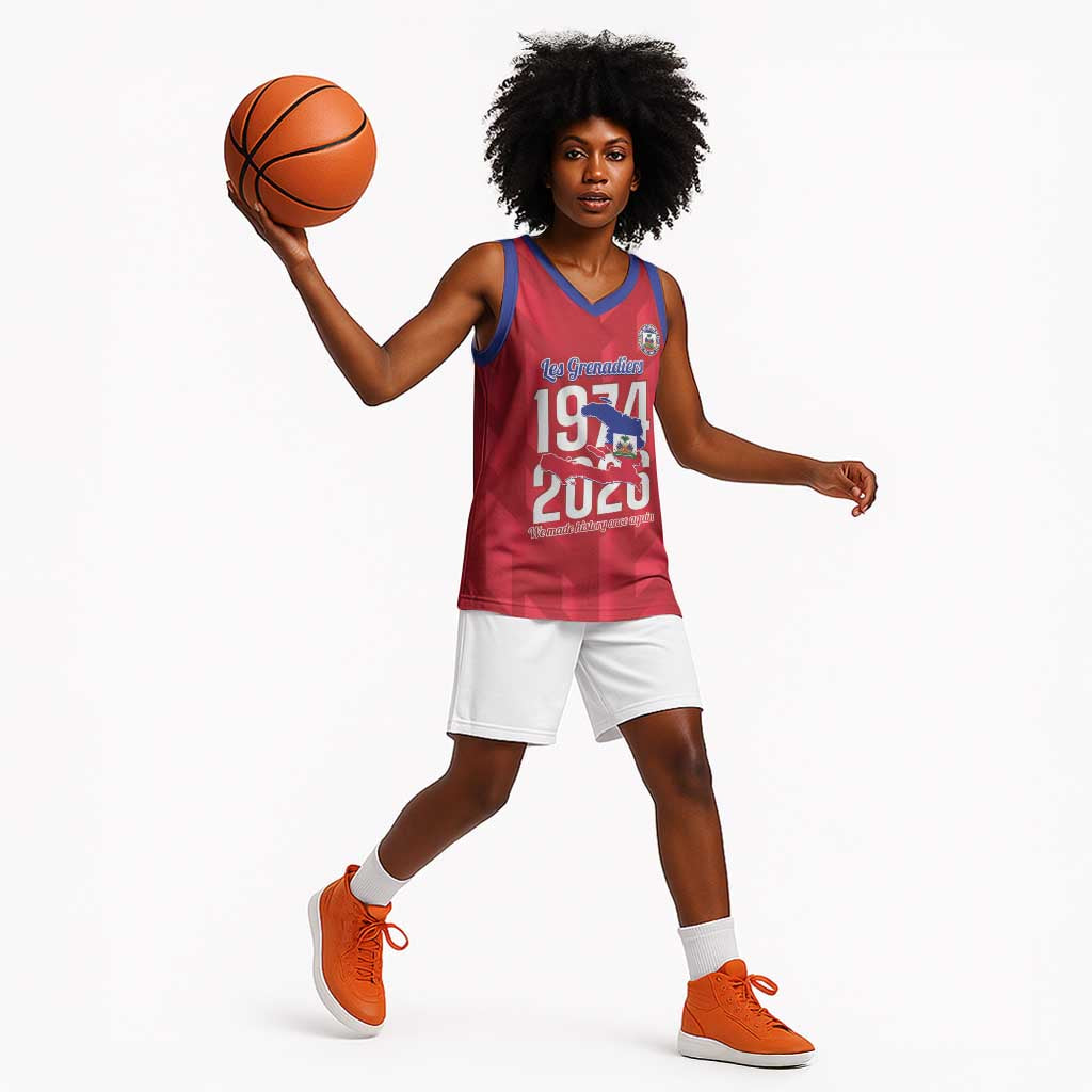 Personalized Afro Haiti Football Basketball Jersey Les Grenadiers Made History Once Again Red Color - African Pride