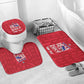 Personalized Haiti Football Bathroom Set Les Grenadiers Made History Once Again Red Color