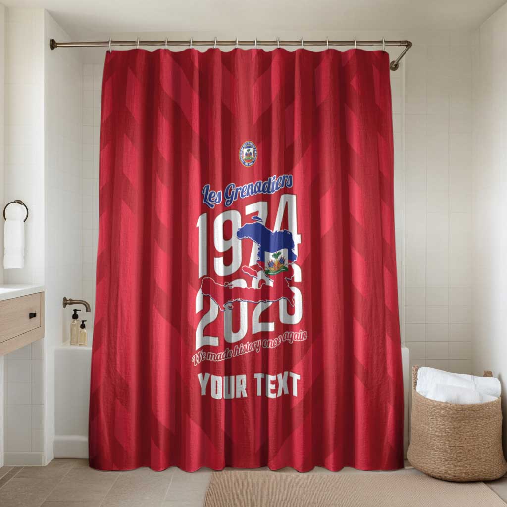 Personalized Haiti Football Bathroom Set Les Grenadiers Made History Once Again Red Color