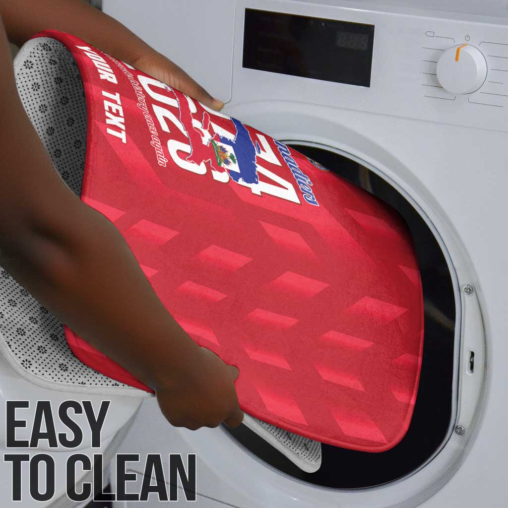 Personalized Haiti Football Bathroom Set Les Grenadiers Made History Once Again Red Color