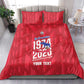 Personalized Afro Haiti Football Bedding Set Les Grenadiers Made History Once Again Red Color - African Pride