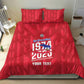 Personalized Afro Haiti Football Bedding Set Les Grenadiers Made History Once Again Red Color - African Pride