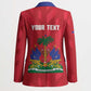 Personalized Haiti Football Blazer Les Grenadiers Made History Once Again Red Color