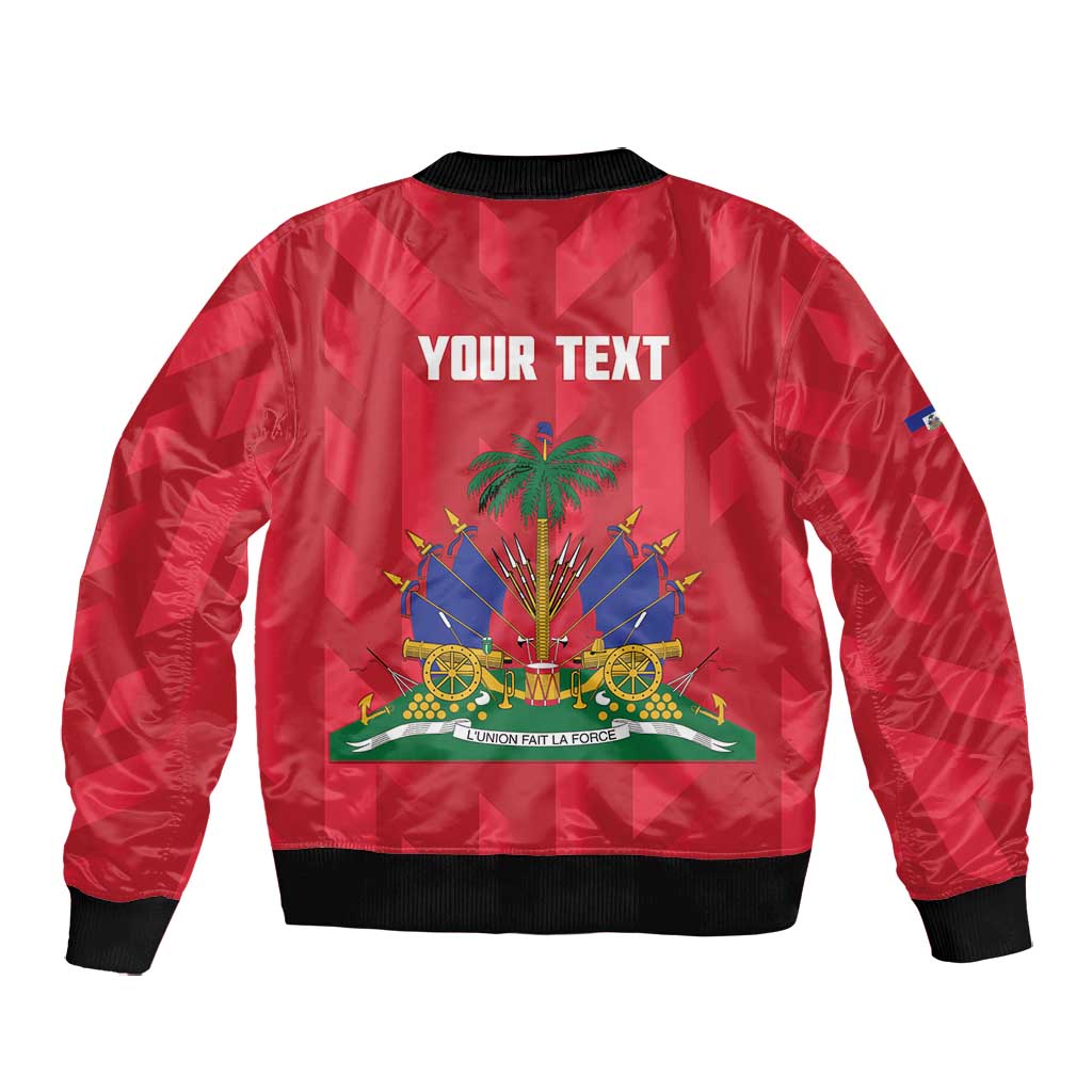 Personalized Afro Haiti Football Bomber Jacket Les Grenadiers Made History Once Again Red Color - African Pride