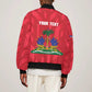 Personalized Afro Haiti Football Bomber Jacket Les Grenadiers Made History Once Again Red Color - African Pride