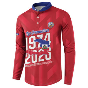Personalized Haiti Football Button Sweatshirt Les Grenadiers Made History Once Again Red Color