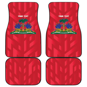 Personalized Afro Haiti Football Car Mats Les Grenadiers Made History Once Again Red Color - African Pride
