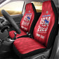 Personalized Afro Haiti Football Car Seat Cover Les Grenadiers Made History Once Again Red Color - African Pride