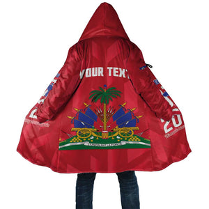 Personalized Haiti Football Cloak Les Grenadiers Made History Once Again Red Color