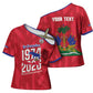 Personalized Haiti Football Cross Shoulder Shirt Les Grenadiers Made History Once Again Red Color
