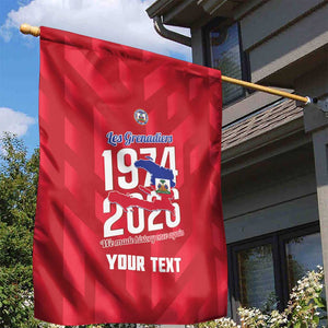 Personalized Afro Haiti Football Garden Flag Les Grenadiers Made History Once Again Red Color - African Pride