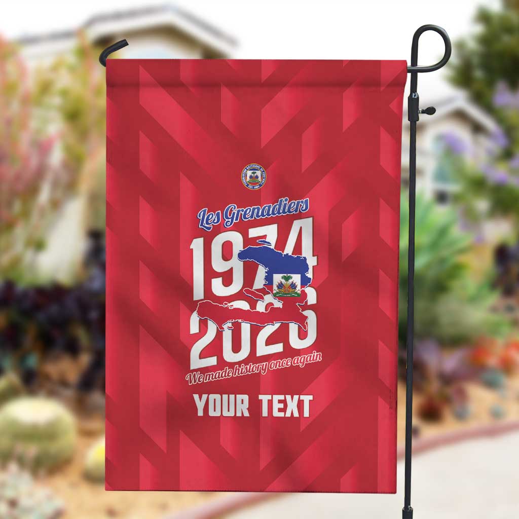 Personalized Afro Haiti Football Garden Flag Les Grenadiers Made History Once Again Red Color - African Pride