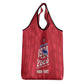 Personalized Afro Haiti Football Grocery Bag Les Grenadiers Made History Once Again Red Color - African Pride