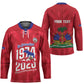 Personalized Haiti Football Hockey Jersey Les Grenadiers Made History Once Again Red Color