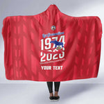 Personalized Afro Haiti Football Hooded Blanket Les Grenadiers Made History Once Again Red Color - African Pride