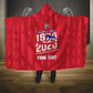 Personalized Afro Haiti Football Hooded Blanket Les Grenadiers Made History Once Again Red Color - African Pride