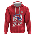 Personalized Afro Haiti Football Hoodie Les Grenadiers Made History Once Again Red Color - African Pride