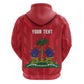 Personalized Afro Haiti Football Hoodie Les Grenadiers Made History Once Again Red Color - African Pride