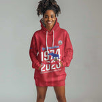 Personalized Afro Haiti Football Hoodie Dress Les Grenadiers Made History Once Again Red Color - African Pride