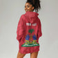 Personalized Afro Haiti Football Hoodie Dress Les Grenadiers Made History Once Again Red Color - African Pride