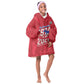 Personalized Afro Haiti Football Kid Wearable Blanket Hoodie Les Grenadiers Made History Once Again Red Color - African Pride