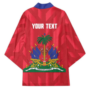 Personalized Haiti Football Kimono Les Grenadiers Made History Once Again Red Color