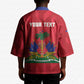 Personalized Haiti Football Kimono Les Grenadiers Made History Once Again Red Color