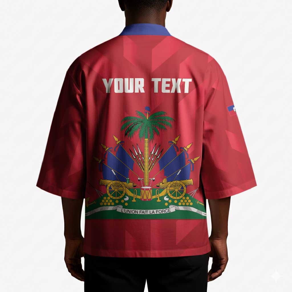 Personalized Haiti Football Kimono Les Grenadiers Made History Once Again Red Color