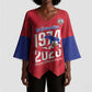 Personalized Haiti Football Kimono Sleeve Blouse Les Grenadiers Made History Once Again Red Color