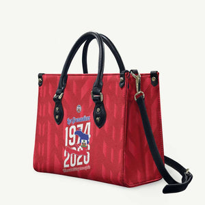 Personalized Haiti Football Leather Bag Les Grenadiers Made History Once Again Red Color