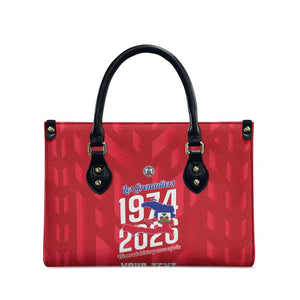 Personalized Haiti Football Leather Bag Les Grenadiers Made History Once Again Red Color