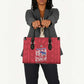 Personalized Haiti Football Leather Bag Les Grenadiers Made History Once Again Red Color