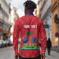 Personalized Afro Haiti Football Long Sleeve Button Shirt Les Grenadiers Made History Once Again Red Color - African Pride