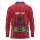 Personalized Afro Haiti Football Long Sleeve Polo Shirt Les Grenadiers Made History Once Again Red Color - African Pride