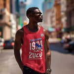 Personalized Afro Haiti Football Men Tank Top Les Grenadiers Made History Once Again Red Color - African Pride