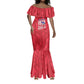 Personalized Afro Haiti Football Mermaid Dress Les Grenadiers Made History Once Again Red Color - African Pride