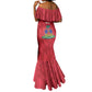 Personalized Afro Haiti Football Mermaid Dress Les Grenadiers Made History Once Again Red Color - African Pride