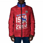 Personalized Haiti Football Padded Jacket Les Grenadiers Made History Once Again Red Color