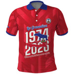 Personalized Afro Haiti Football Polo Shirt Les Grenadiers Made History Once Again Red Color - African Pride