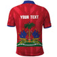 Personalized Afro Haiti Football Polo Shirt Les Grenadiers Made History Once Again Red Color - African Pride