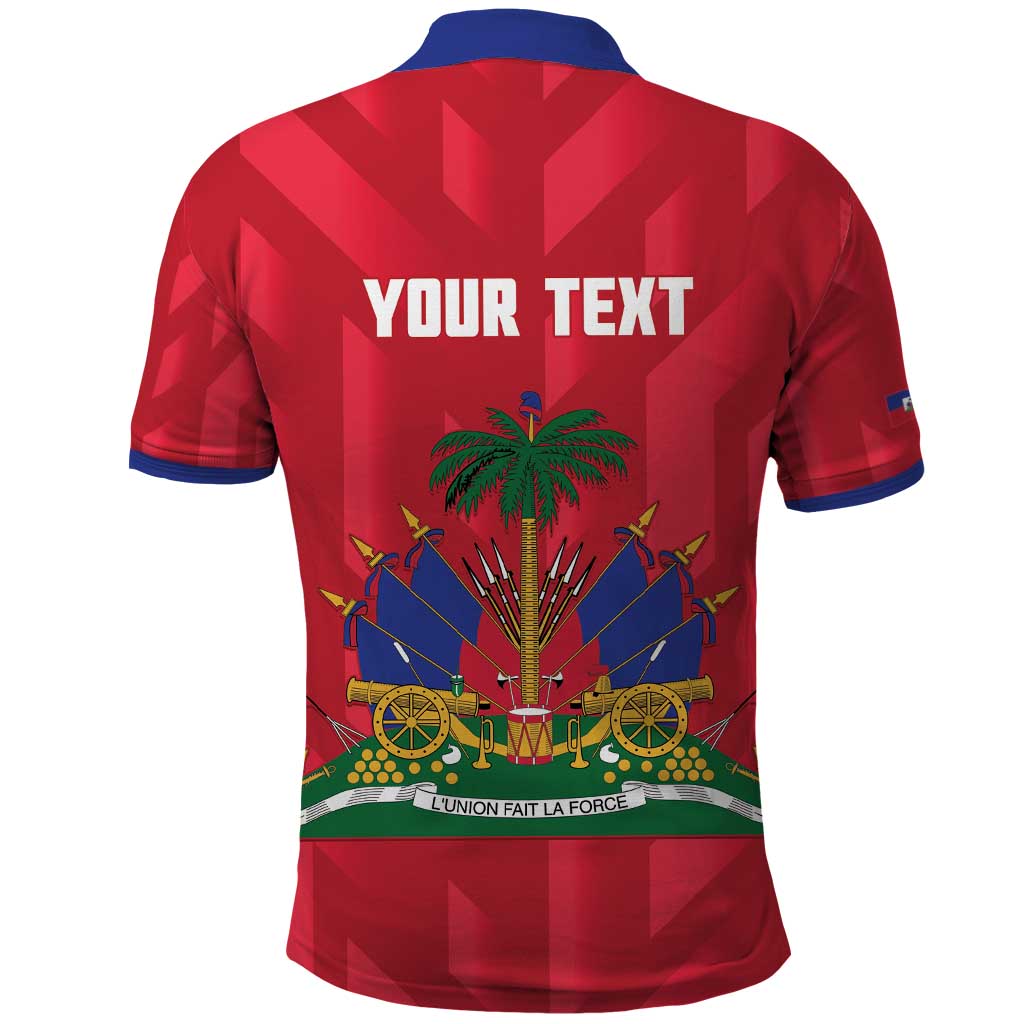 Personalized Afro Haiti Football Polo Shirt Les Grenadiers Made History Once Again Red Color - African Pride