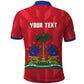 Personalized Afro Haiti Football Polo Shirt Les Grenadiers Made History Once Again Red Color LT14