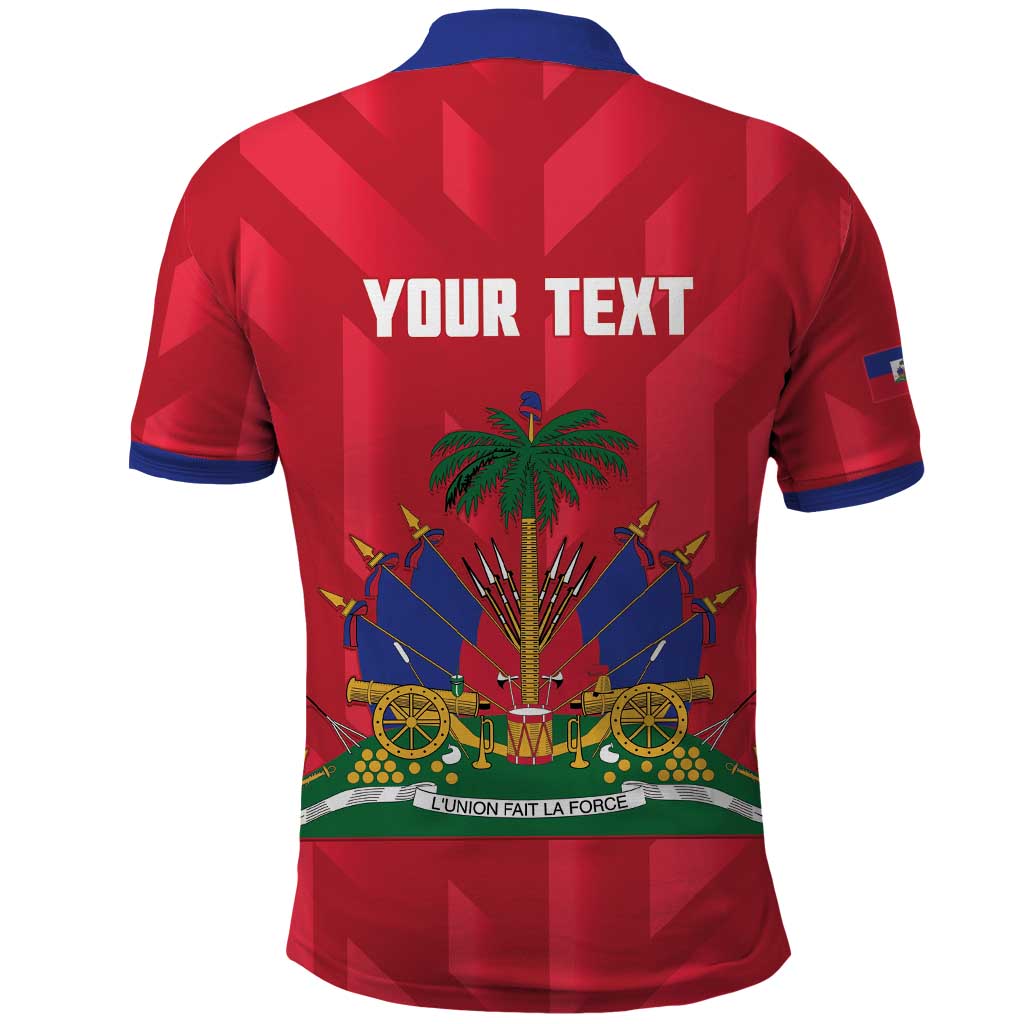 Personalized Afro Haiti Football Polo Shirt Les Grenadiers Made History Once Again Red Color LT14