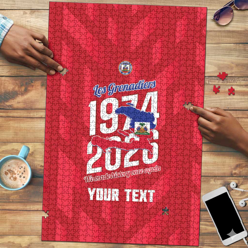 Personalized Haiti Football Puzzle Les Grenadiers Made History Once Again Red Color