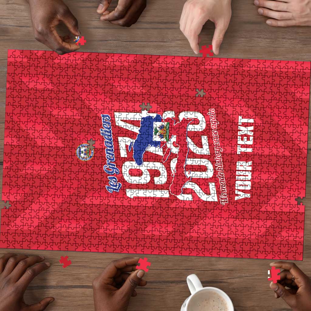 Personalized Haiti Football Puzzle Les Grenadiers Made History Once Again Red Color