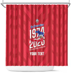 Personalized Afro Haiti Football Shower Curtain Les Grenadiers Made History Once Again Red Color - African Pride