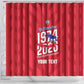 Personalized Afro Haiti Football Shower Curtain Les Grenadiers Made History Once Again Red Color - African Pride