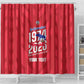 Personalized Afro Haiti Football Shower Curtain Les Grenadiers Made History Once Again Red Color - African Pride