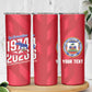 Personalized Afro Haiti Football Skinny Tumbler Les Grenadiers Made History Once Again Red Color - African Pride