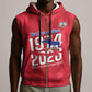 Personalized Afro Haiti Football Sleeveless Zip Hoodie Les Grenadiers Made History Once Again Red Color - African Pride